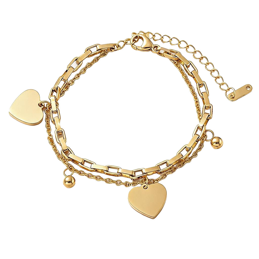 Sweetheart 18K Gold Layered Bracelet