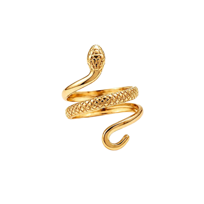 Multi Layerd Serpant 18K Gold Statement Ring