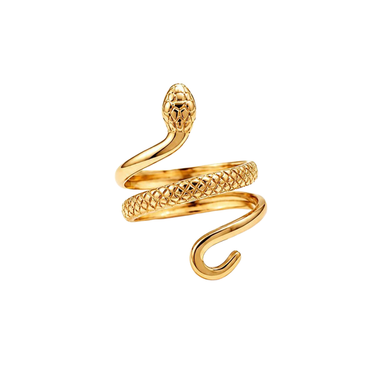 Multi Layerd Serpant 18K Gold Statement Ring