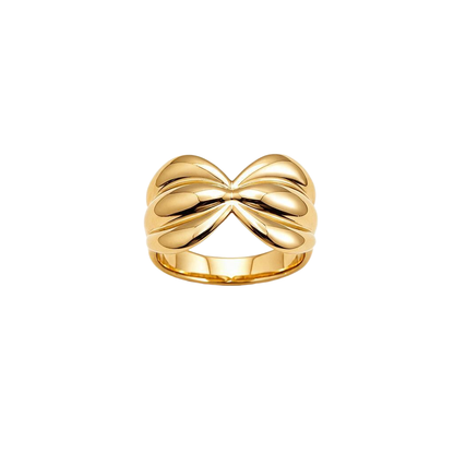 Endearing Bow 18K Gold Statement Ring