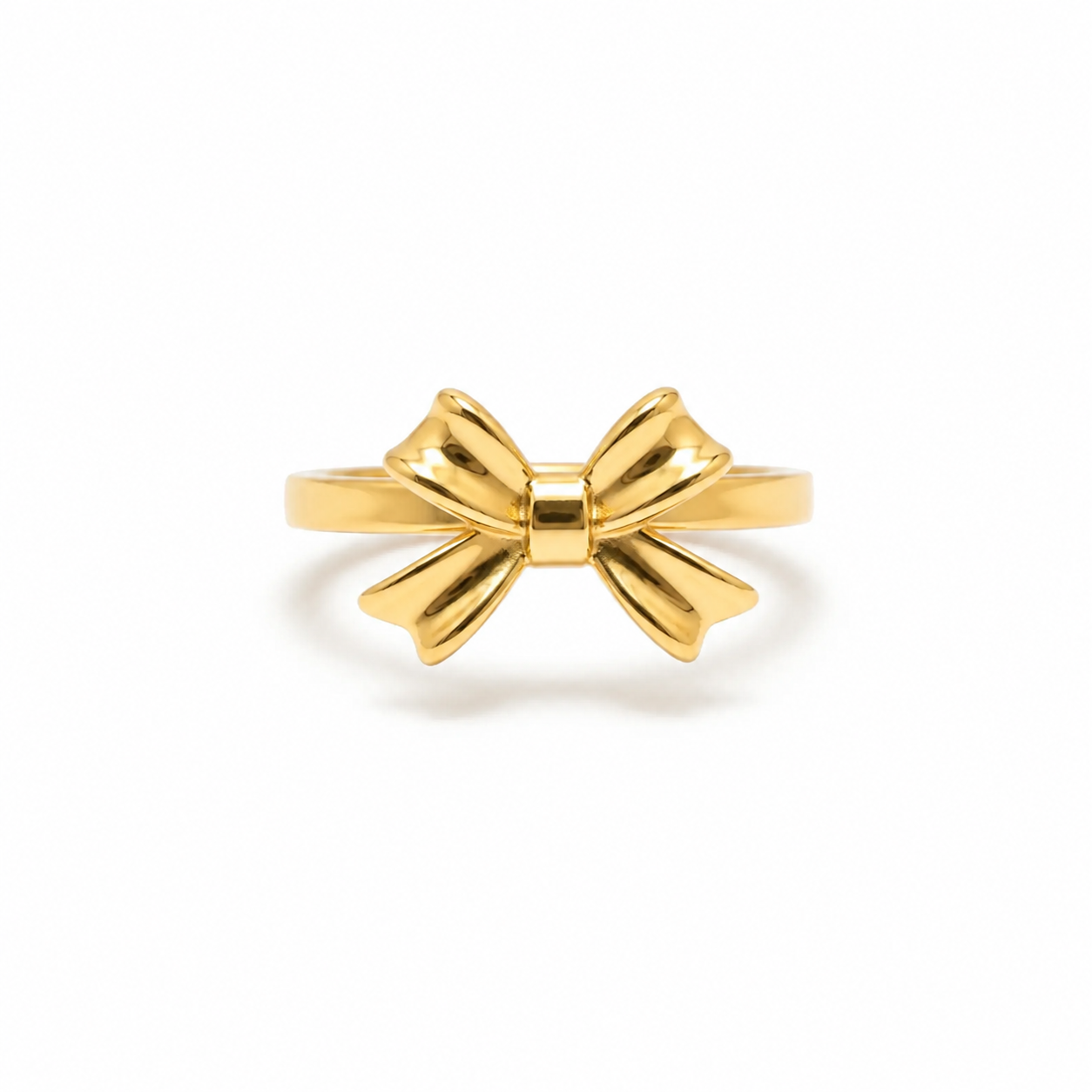 Ribbon Bow 18K Gold Statement Ring