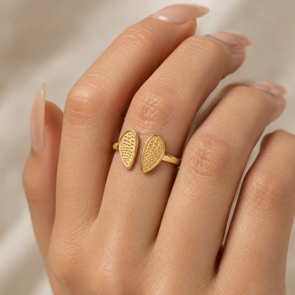 Celestial Wings 18K Gold Statement Ring