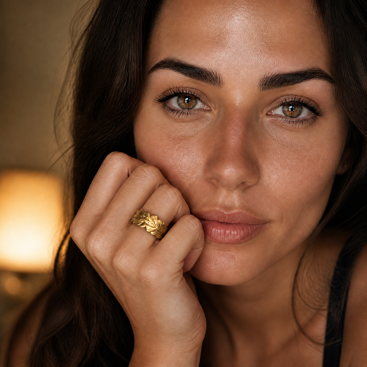 Botanical Leaf Wrap 18K Gold Statement Ring