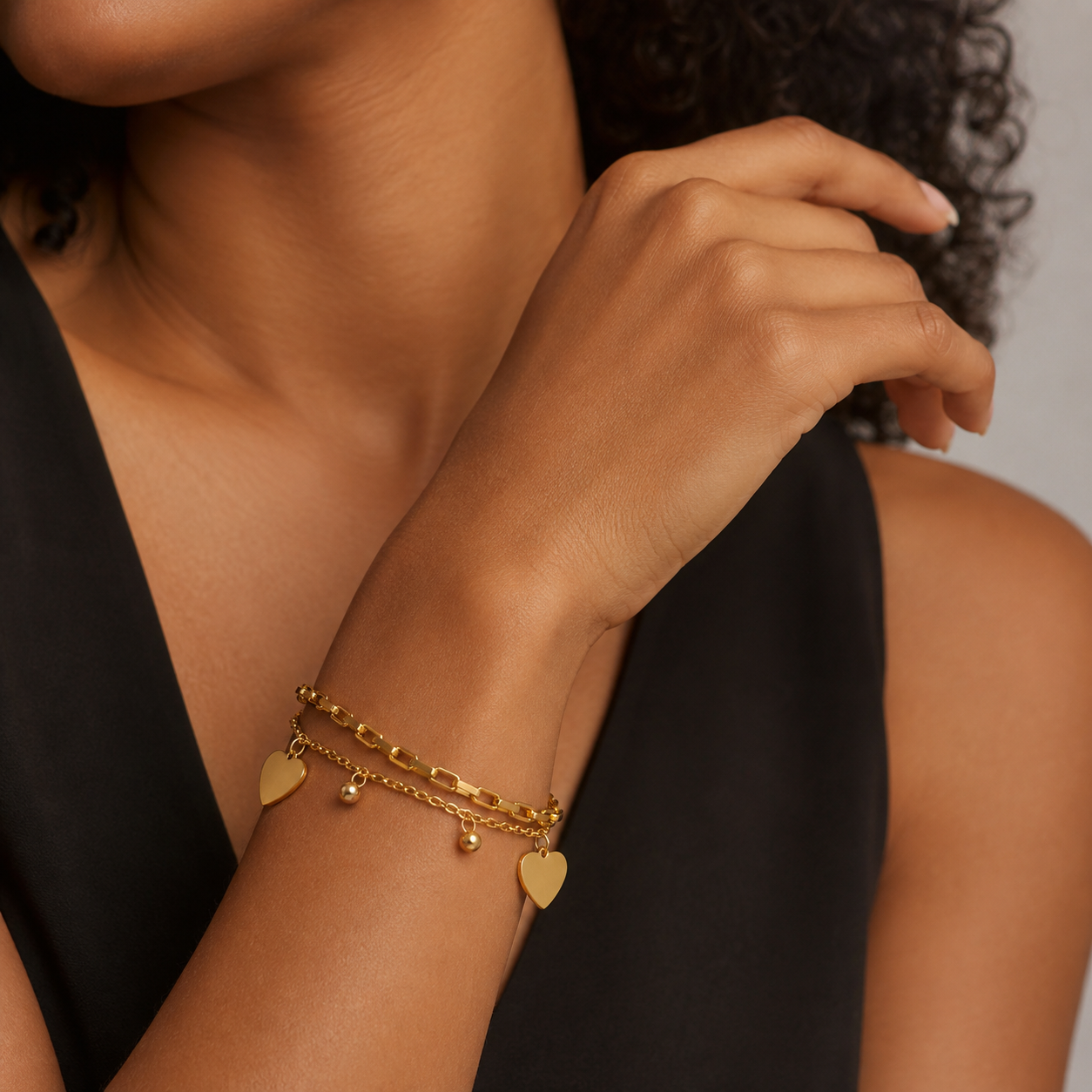 Sweetheart 18K Gold Layered Bracelet