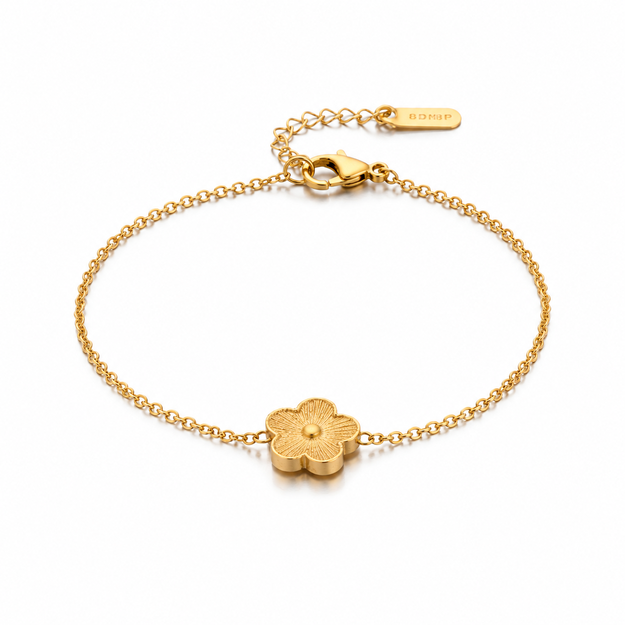 Cute Flower Chain 18K Gold Bracelet