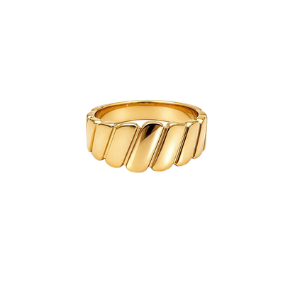 Swirl Dome 18K Gold Statement Ring