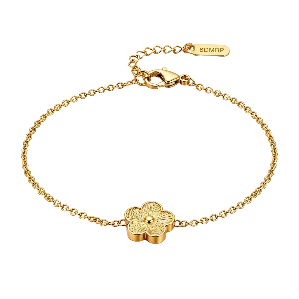 Cute Flower Chain 18K Gold Bracelet