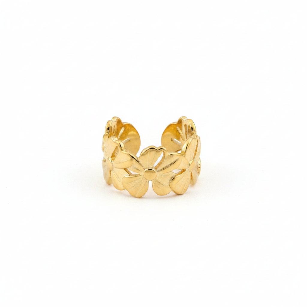 Timeless Daisy 18K Gold Statement Ring