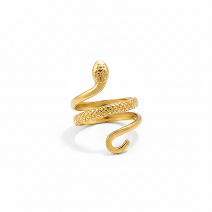 Multi Layerd Serpant 18K Gold Statement Ring