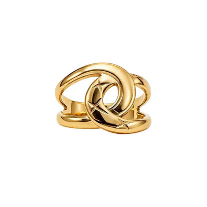 Interlocking Loop 18K Gold Statement Ring