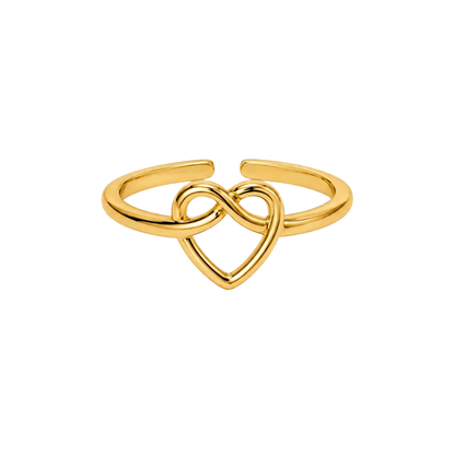 Infinity Heart Stackable 18K Gold Ring
