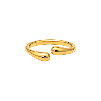 Molten Teardrop Open 18K Gold Ring