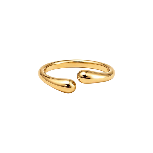 Molten Teardrop Open 18K Gold Ring
