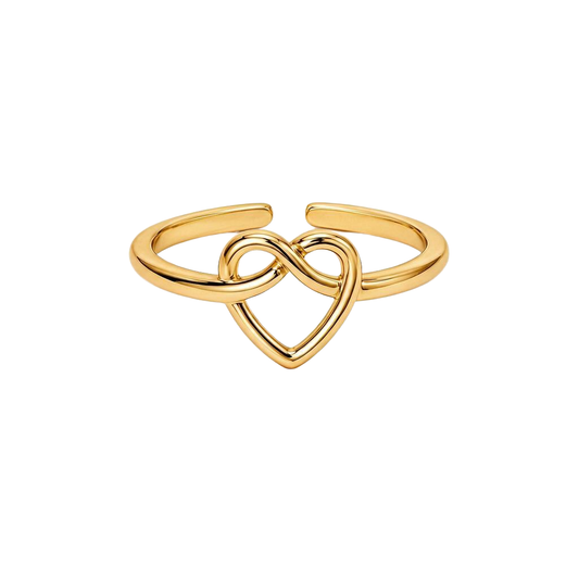 Infinity Heart Stackable 18K Gold Ring