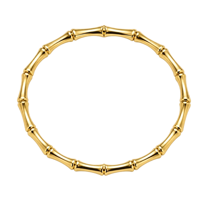 Bamboo Segment 18K Gold Bangle