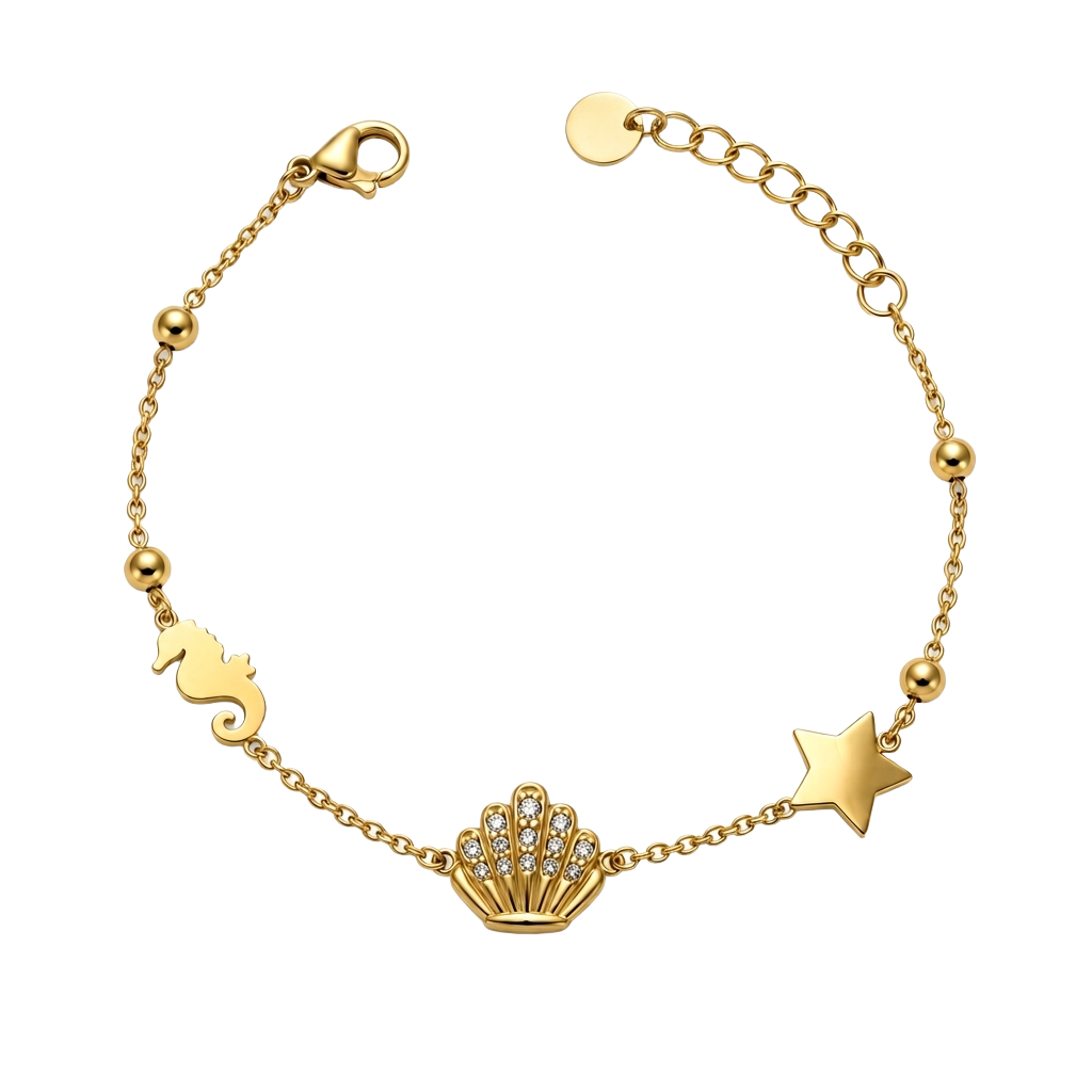 Coastal Treasures Crystal 18K Gold Bracelet