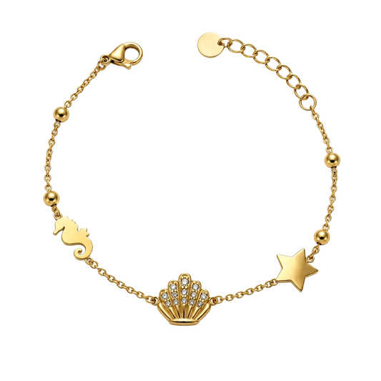 Coastal Treasures Crystal 18K Gold Bracelet